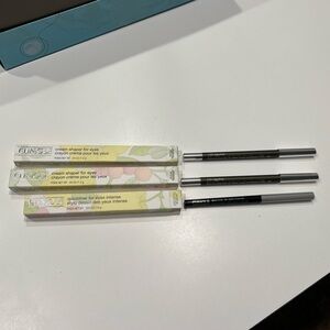Clinique Cream shaper, Egyptian & Quick liner intense Ebony eyeliners, set of 3
